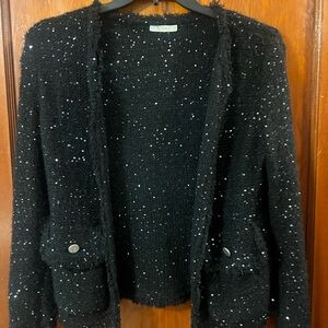 Sioni Black Sequin Sweater